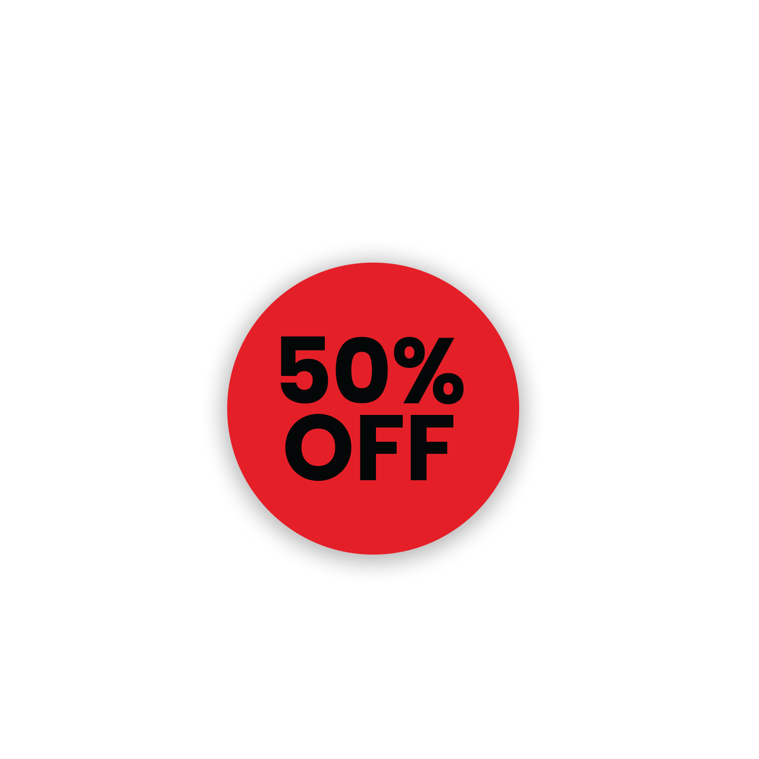 50% OFF (Red) - Retail Labels