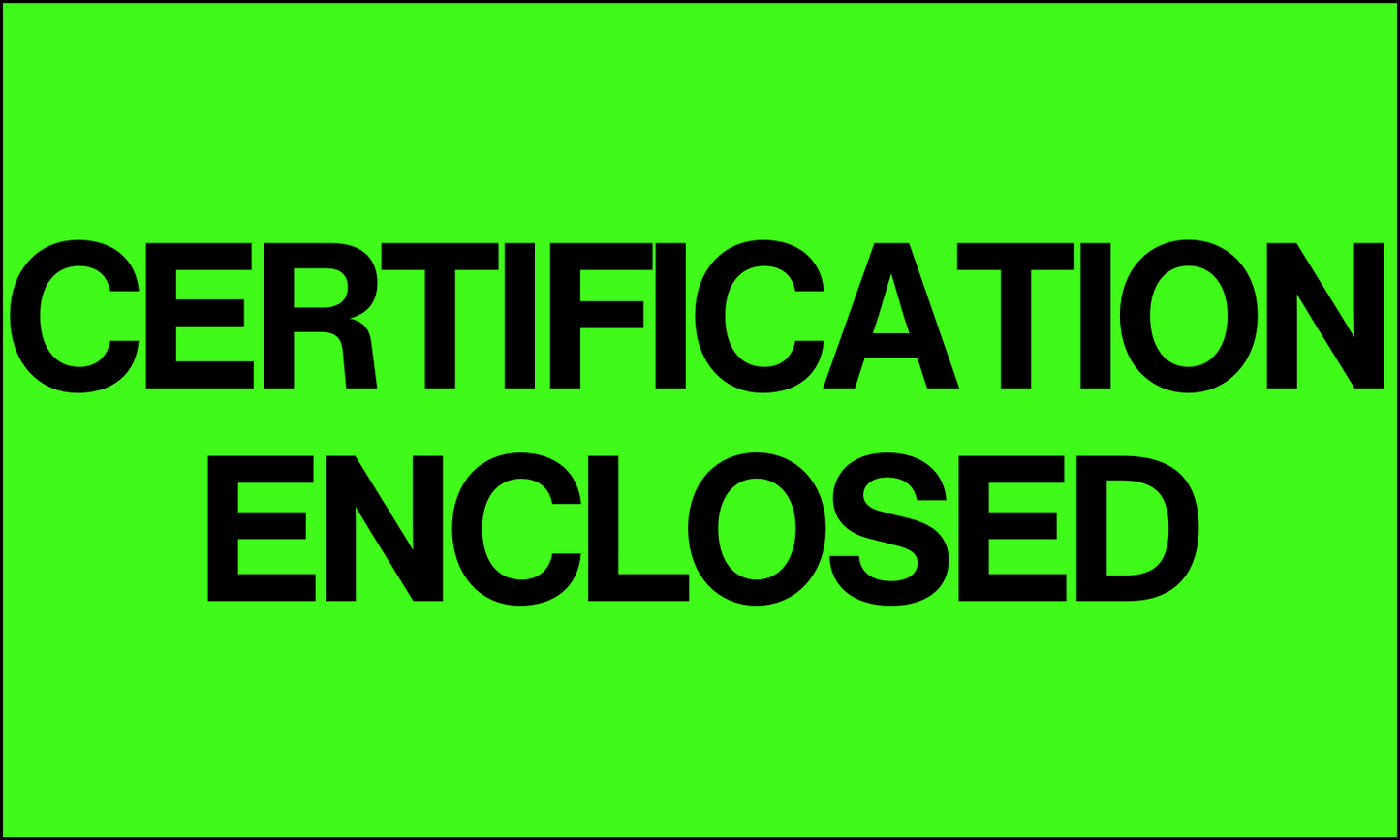 StickerJet Certification Enclosed – OSHA Receiving Labels – 3"x5" Rectangle Labels – 500 Qty/Roll – Paper, Easy Peel And Stick, Strong Adhesive, No Residue, Made In USA