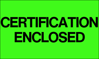 StickerJet Certification Enclosed – OSHA Receiving Labels – 3"x5" Rectangle Labels – 500 Qty/Roll – Paper, Easy Peel And Stick, Strong Adhesive, No Residue, Made In USA