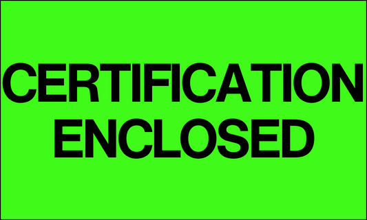 StickerJet Certification Enclosed – OSHA Receiving Labels – 3"x5" Rectangle Labels – 500 Qty/Roll – Paper, Easy Peel And Stick, Strong Adhesive, No Residue, Made In USA