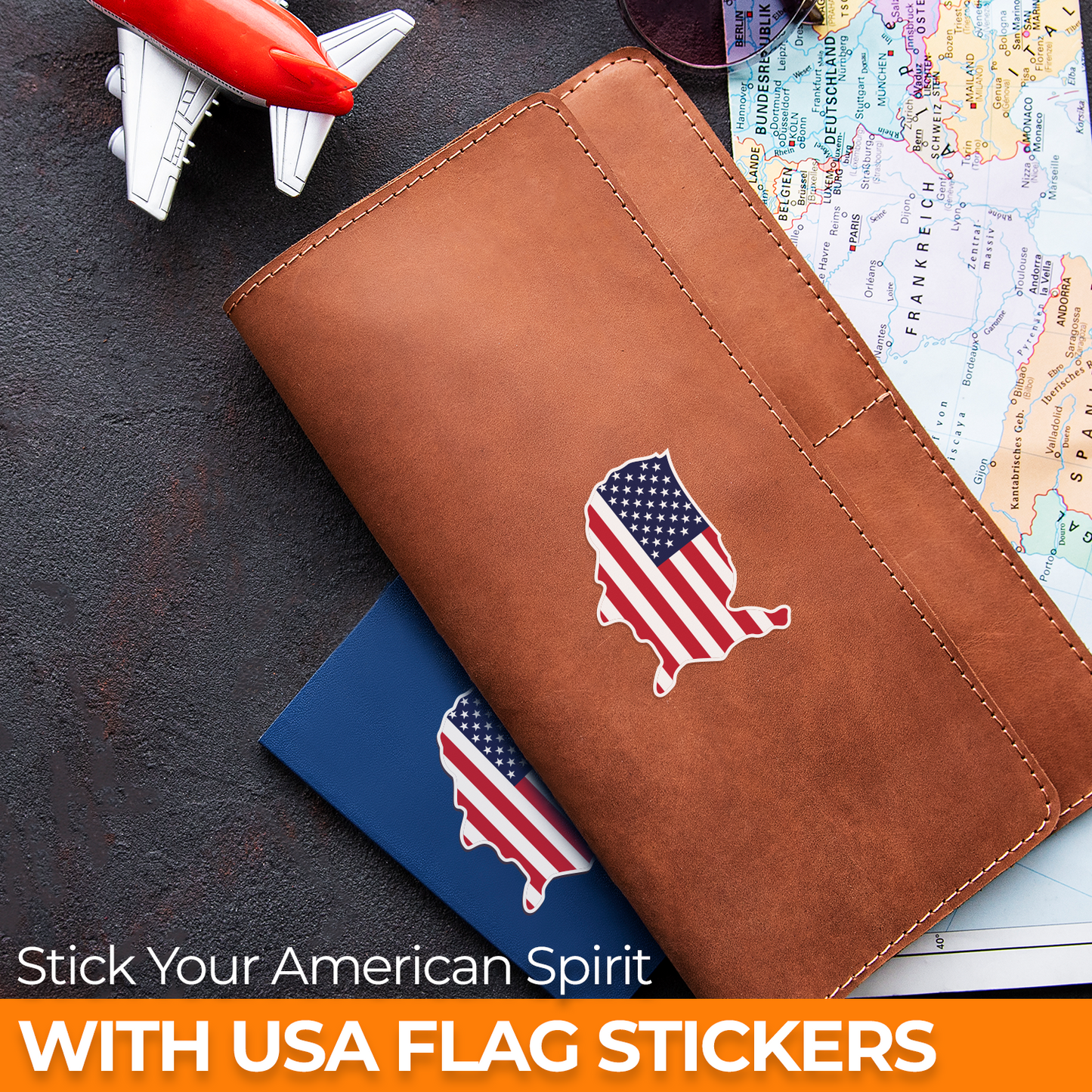 American Flag - Roll / Sheet- 2"x3" / 3"x4" / 4"x6" / 5"x7"