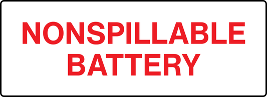 StickerJet Nonspillable Battery – OSHA Air Speciality Labels – 2"x5" Rectangle Labels – 500 Qty/Roll – Paper, Easy Peel And Stick, Strong Adhesive, Made In USA