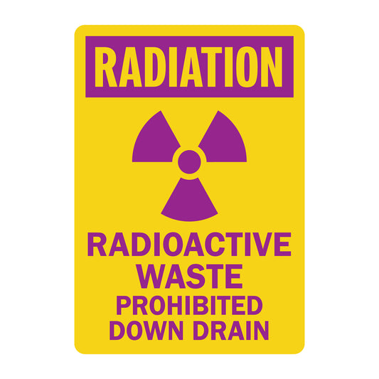 Radiation: Radioactive Waste Prohibited Down Drain