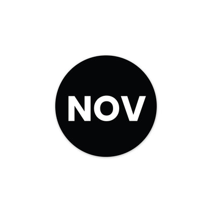 November (Circle) - Month Lables Roll - 1"x1" / 2"x2"