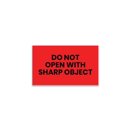 Do Not Open With Sharp Object - Do Not Labels Roll - 3"x5"