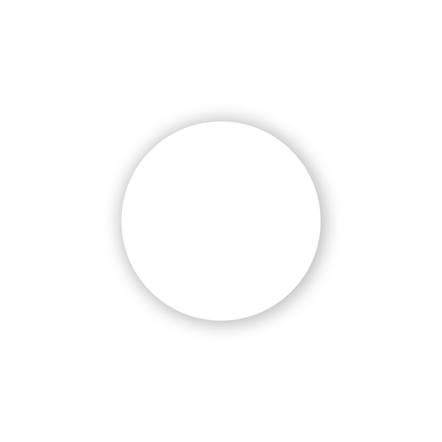 "White Dot Labels, single solid round colored dot sticker for inventory and color coding on white background."