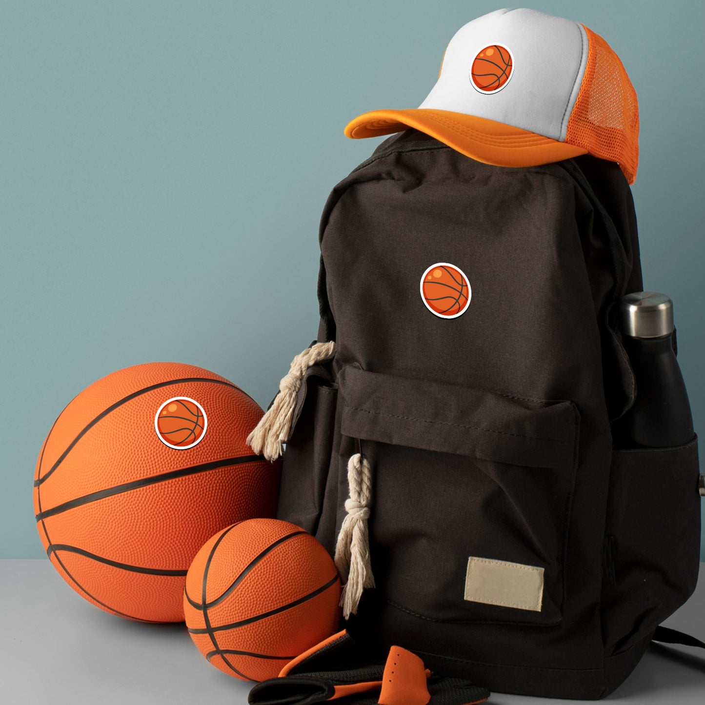 Basketball - 500 Labels/Roll - 2"x2"