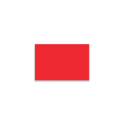"Red Color Code Rectangle Labels, single solid rectangular colored label sticker for inventory and color coding on white background."