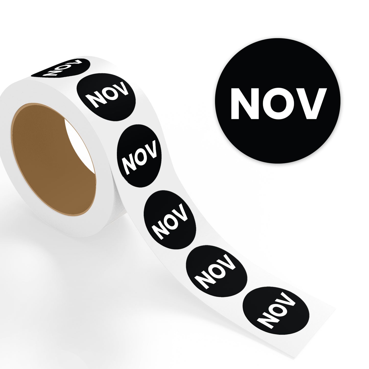 November (Circle) - Month Lables Roll - 1"x1" / 2"x2"