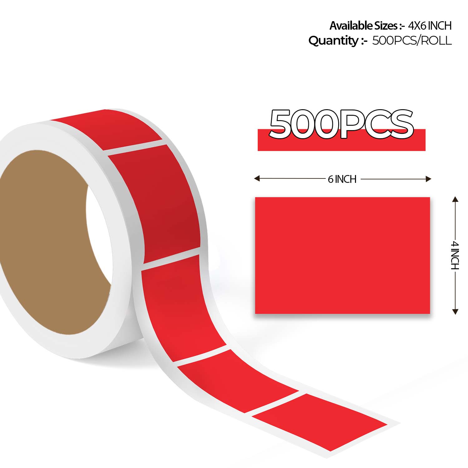 Red Color Code Rectangle Labels