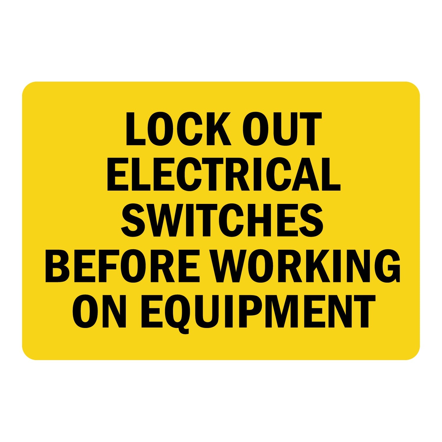Lock Out Electrical Switches Before Working On Equipment