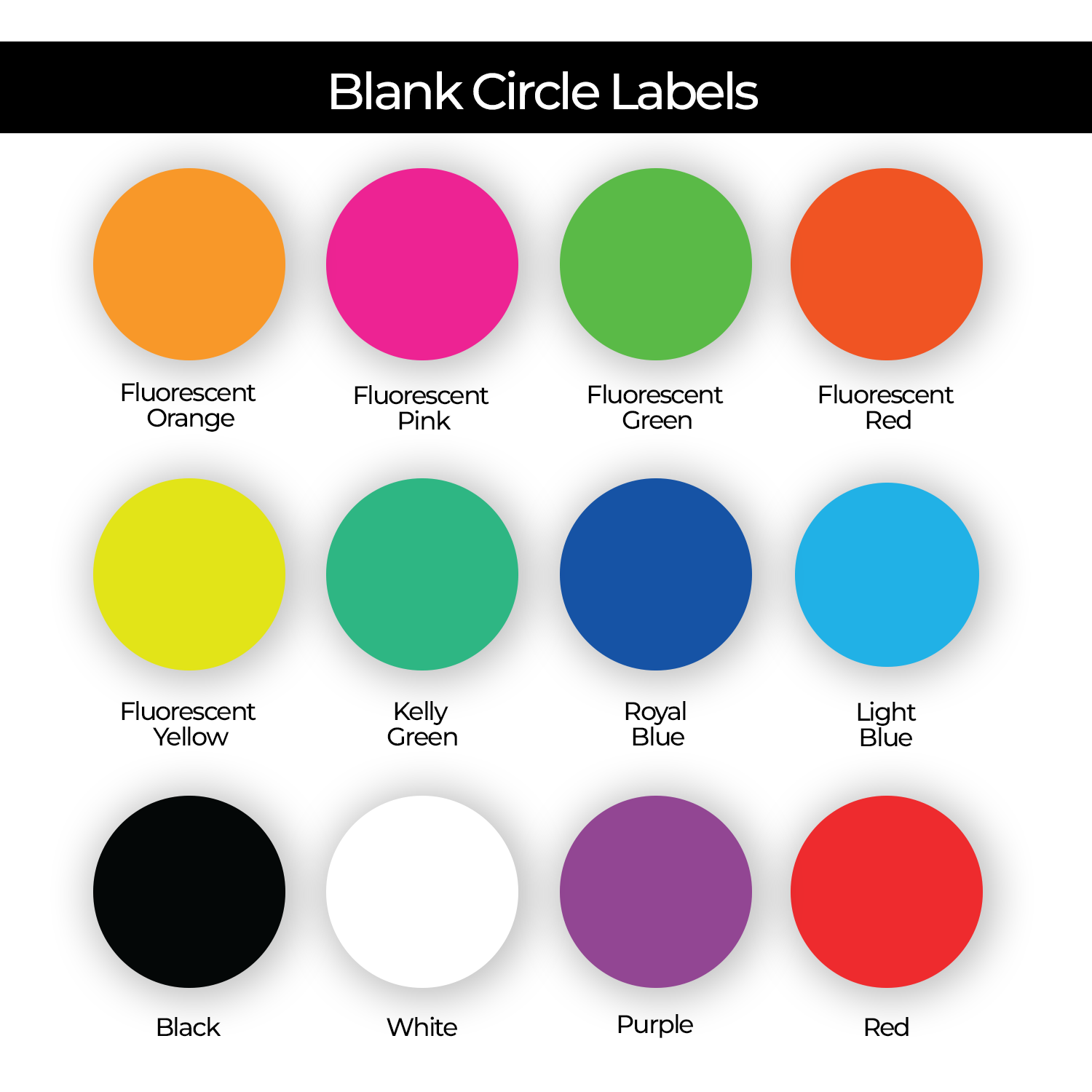 Fluorescent Orange Dot Labels
