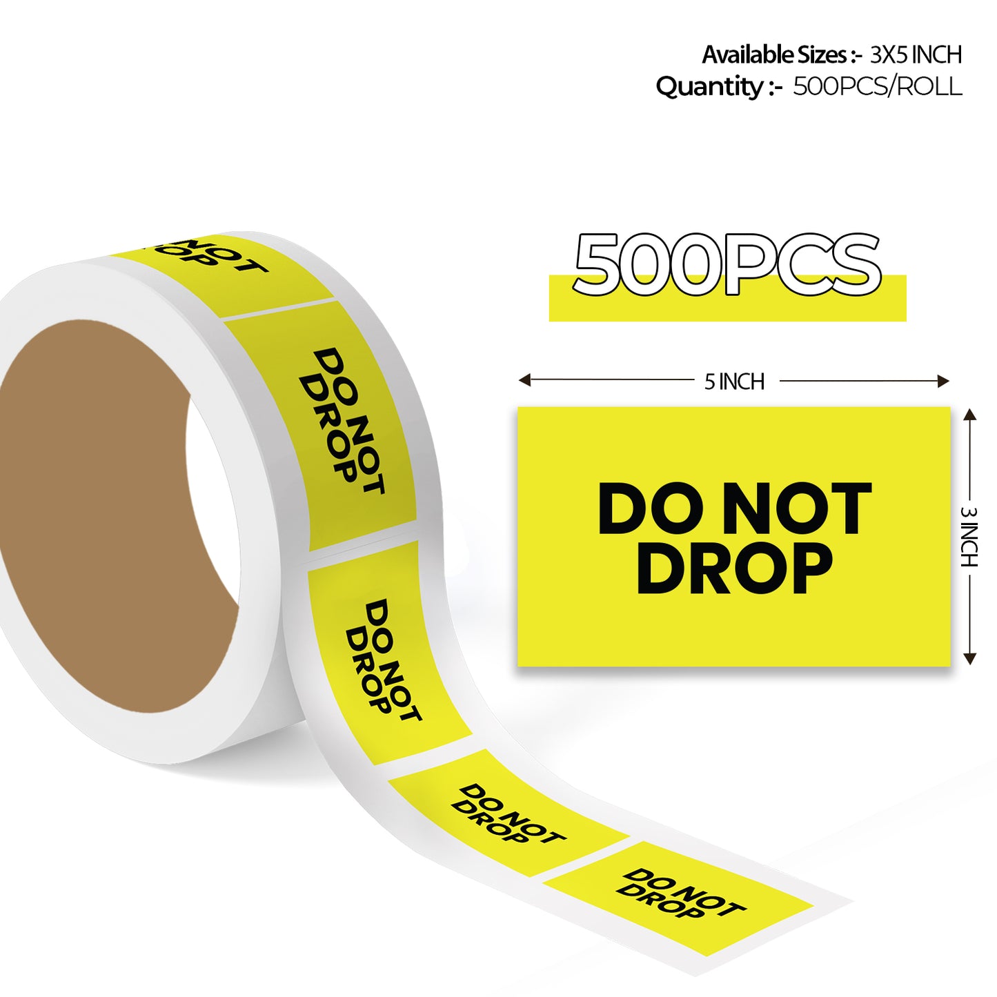Do Not Drop - Do Not Labels Roll - 3"x5"