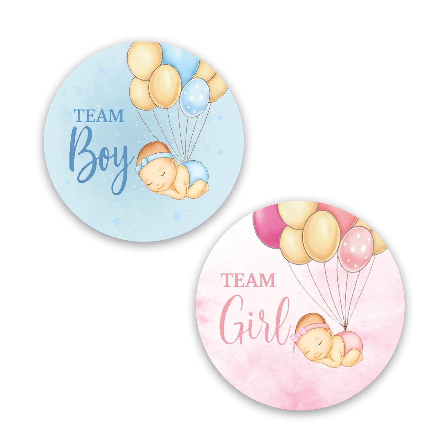 Gender Reveal Sticker – Balloon Theme Design