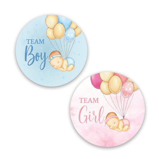 Gender Reveal Sticker – Balloon Theme Design