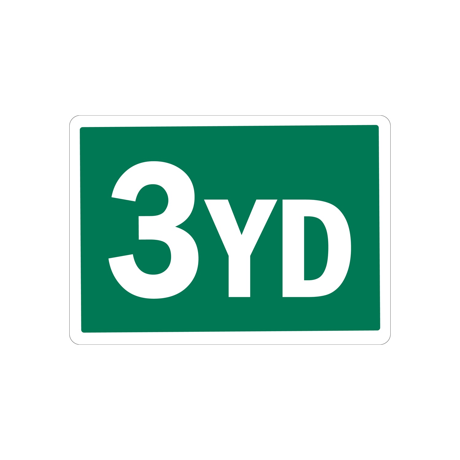 3 Yard Container Stickers