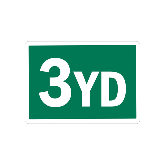 3 Yard Container Stickers