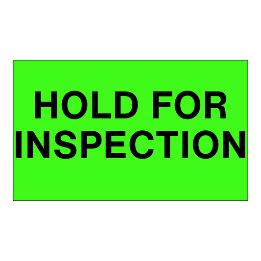 Hold for Inspection - Receiving Labels