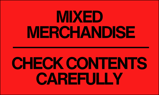 StickerJet Mixed Merchandise/Check Contents Carefully - OSHA Mixed Labels - 3"x5" Rectangle Labels - 500 Qty/Roll - Paper, Easy Peel And Stick, Strong Adhesive, Made In USA
