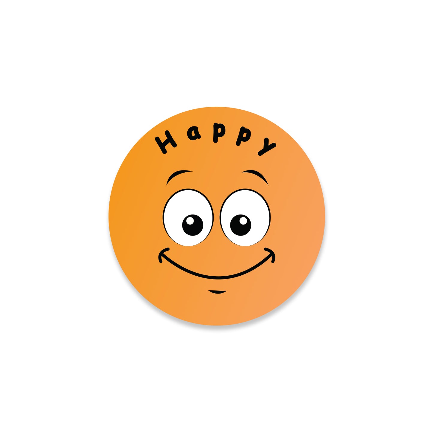 Multi Color Emotion Face - 500 Labels/Roll - 1"x1" / 2"x2" / 3"x3"