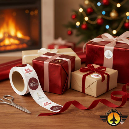 Christmas Sticker – Merry Christmas Text Design