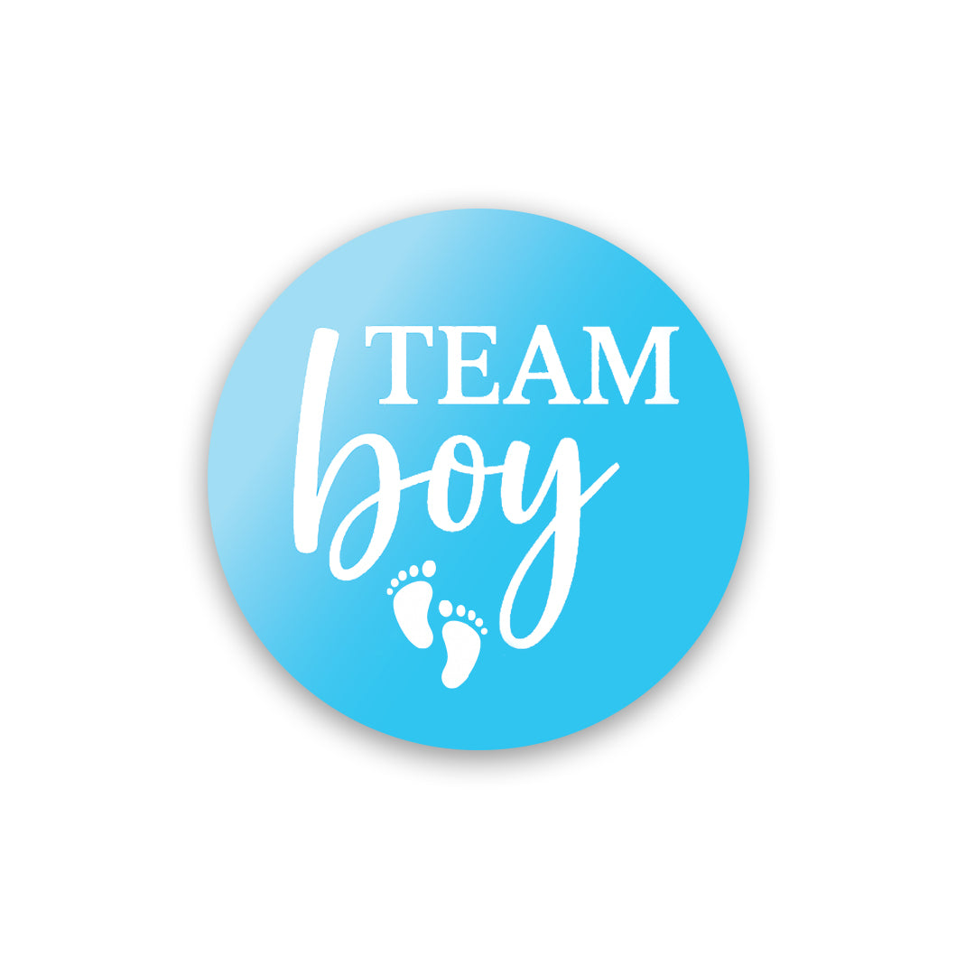 Gender Reveal Sticker – Baby Footprints Design