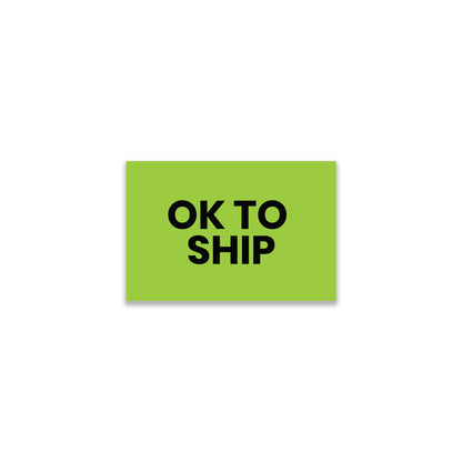 StickerJet Ok to Ship – OSHA Shipping Control Roll Labels – 2x3" Rectangle Labels – 500 Qty/Roll – Paper, Easy Peel And Stick, Strong Adhesive, Made In USA