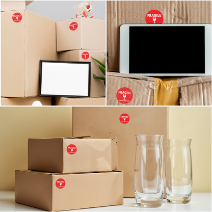 Fragile Handle With Care 1 - Roll / Sheet- 1"x1" / 2"x2" / 3"x3" / 4"x4"