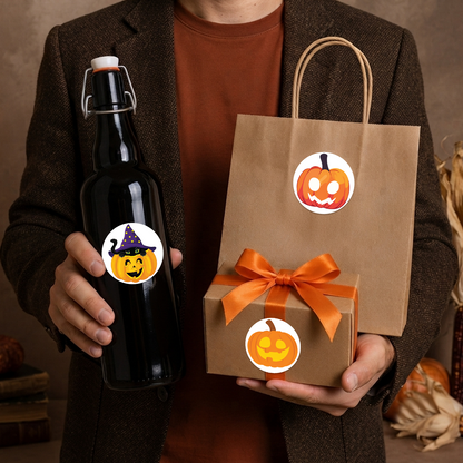Classic Halloween Pumpkin Stickers