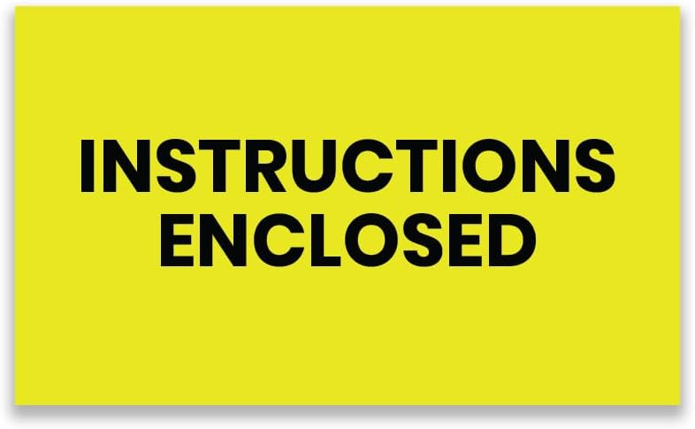 Instructions Enclosed (Rectangle) - Enclosed Labels