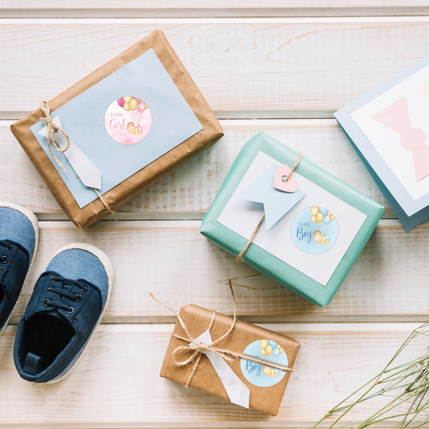 Gender Reveal Sticker – Balloon Theme Design