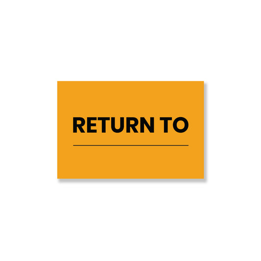 StickerJet Return To – OSHA Quality Control Roll Labels – 2x3" Rectangle Labels – 500 Qty/Roll – Paper, Easy Peel And Stick, Strong Adhesive, Made In USA