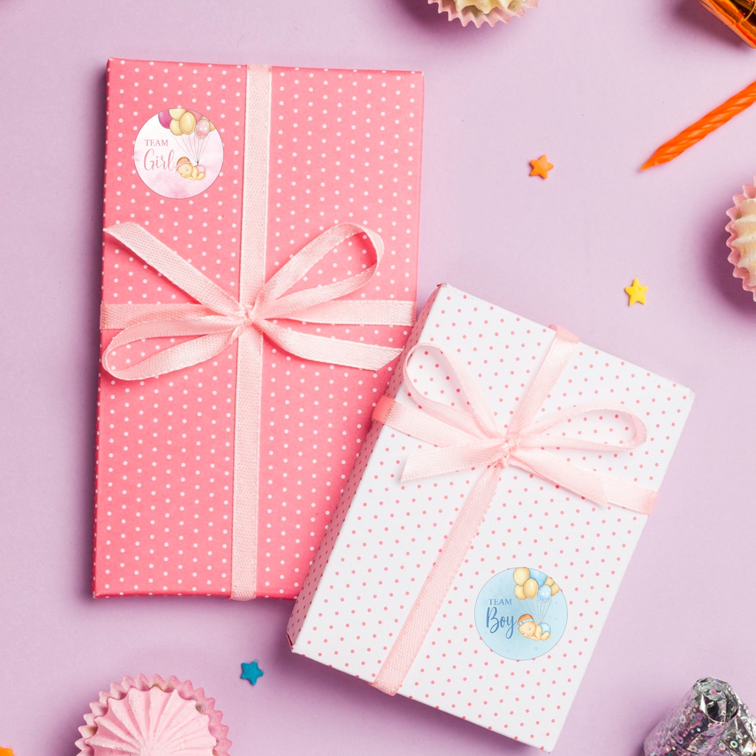 Gender Reveal Sticker – Balloon Theme Design