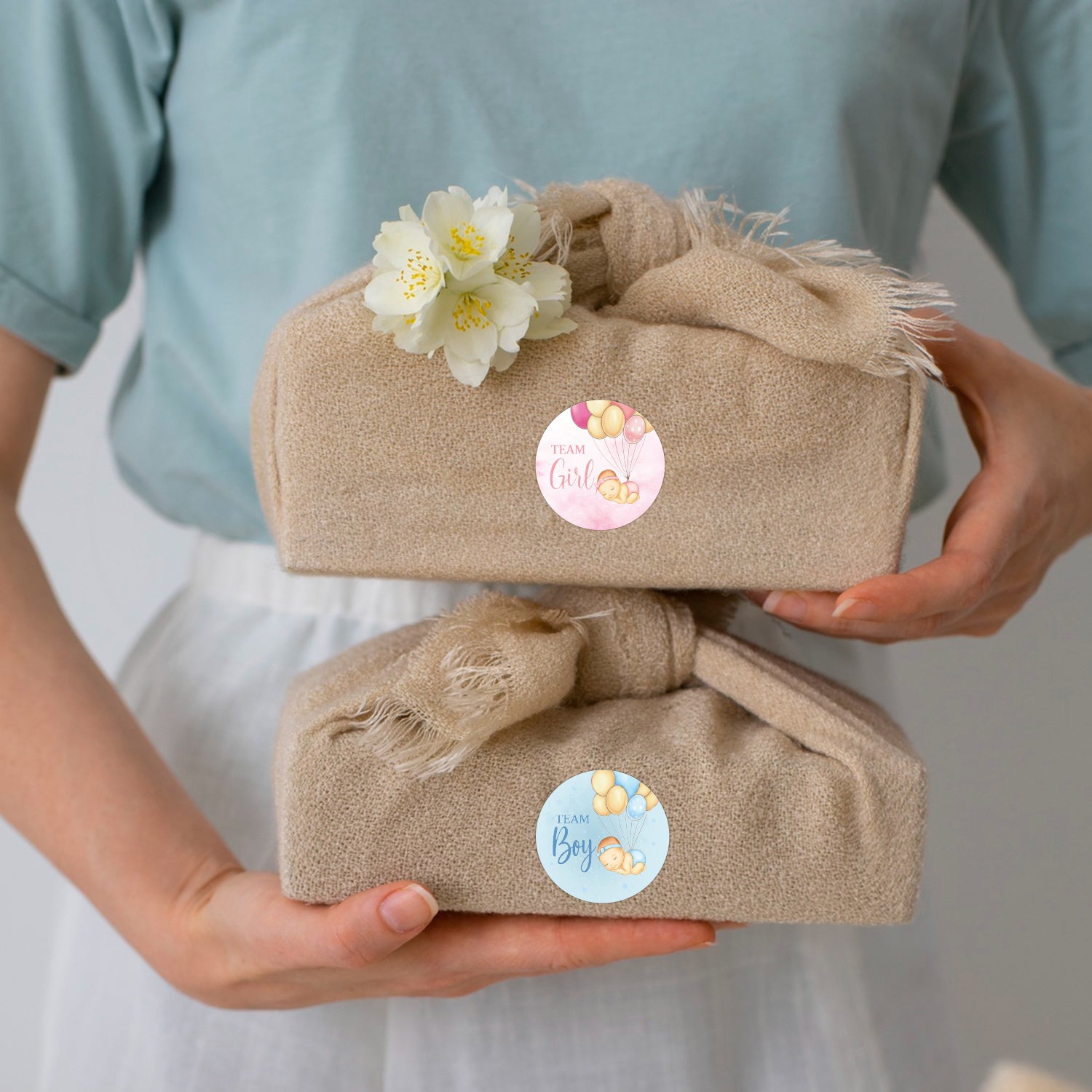 Gender Reveal Sticker – Balloon Theme Design