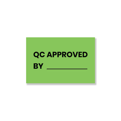 StickerJet QC Approved By – OSHA Quality Control Roll Labels – 2x3" Rectangle Labels – 500 Qty/Roll – Paper, Easy Peel And Stick, Strong Adhesive, Made In USA