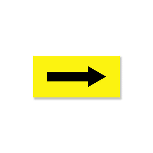 StickerJet Yellow Arrow – OSHA Quality Control Roll Labels – 1x3" Rectangle Labels – 500 Qty/Roll – Paper, Easy Peel And Stick, Strong Adhesive, Made In USA