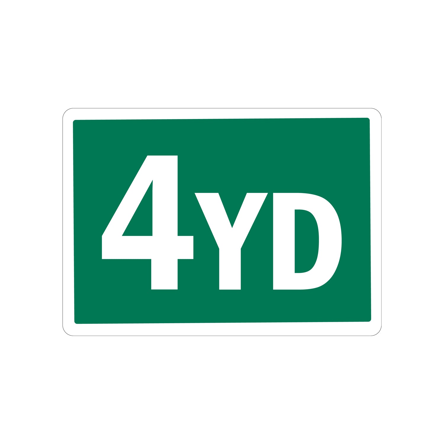 4 Yard Container Stickers