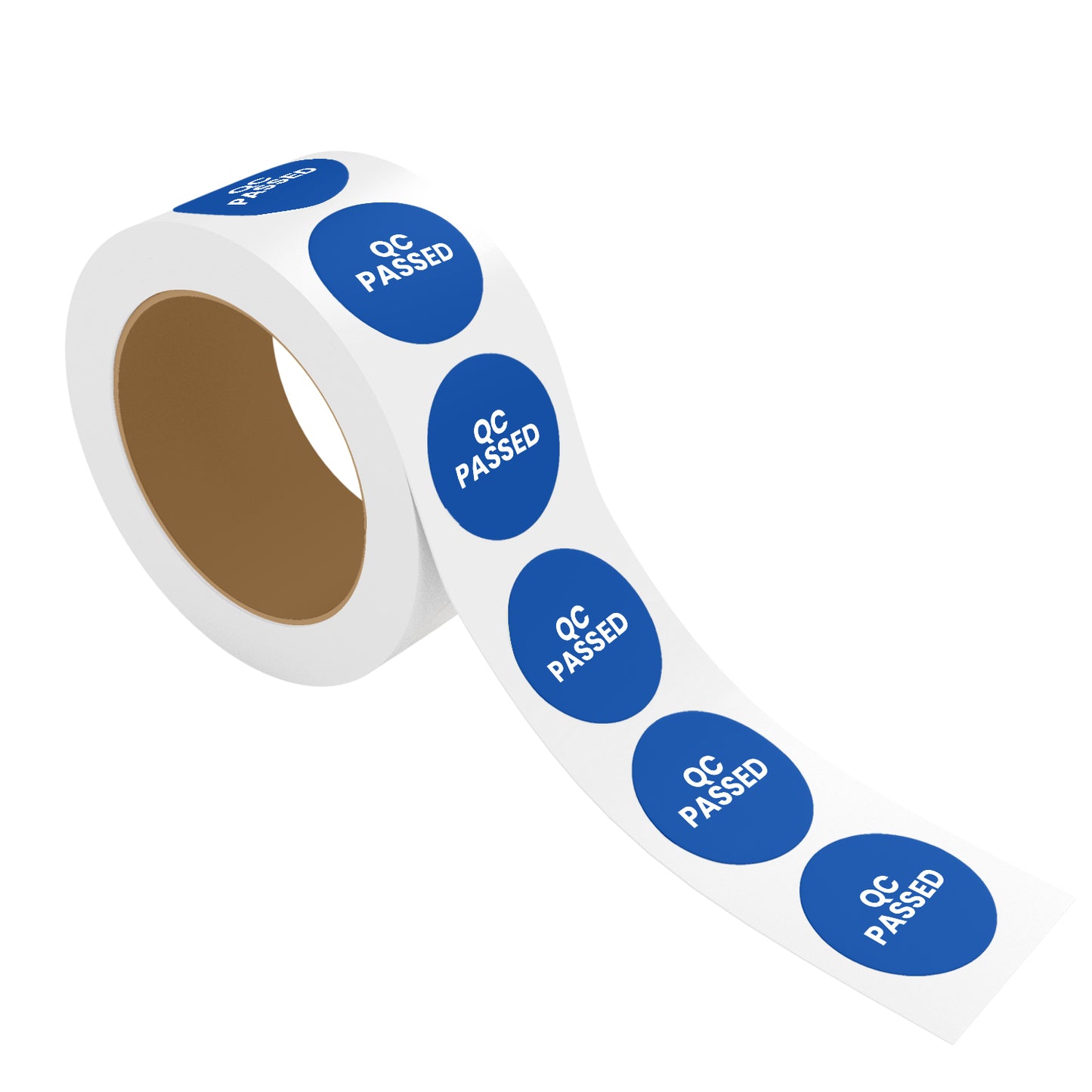 StickerJet QC Passed – OSHA Quality Control Roll Labels – 1" And 2" Circle Labels – 500 Qty/Roll – Paper, Easy Peel And Stick, Strong Adhesive, Made In USA