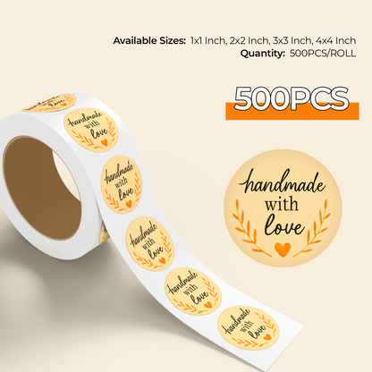 Handmade With Love - Roll / Sheet - 1"x1" / 2"x2" / 3"x3" / 4"x4"