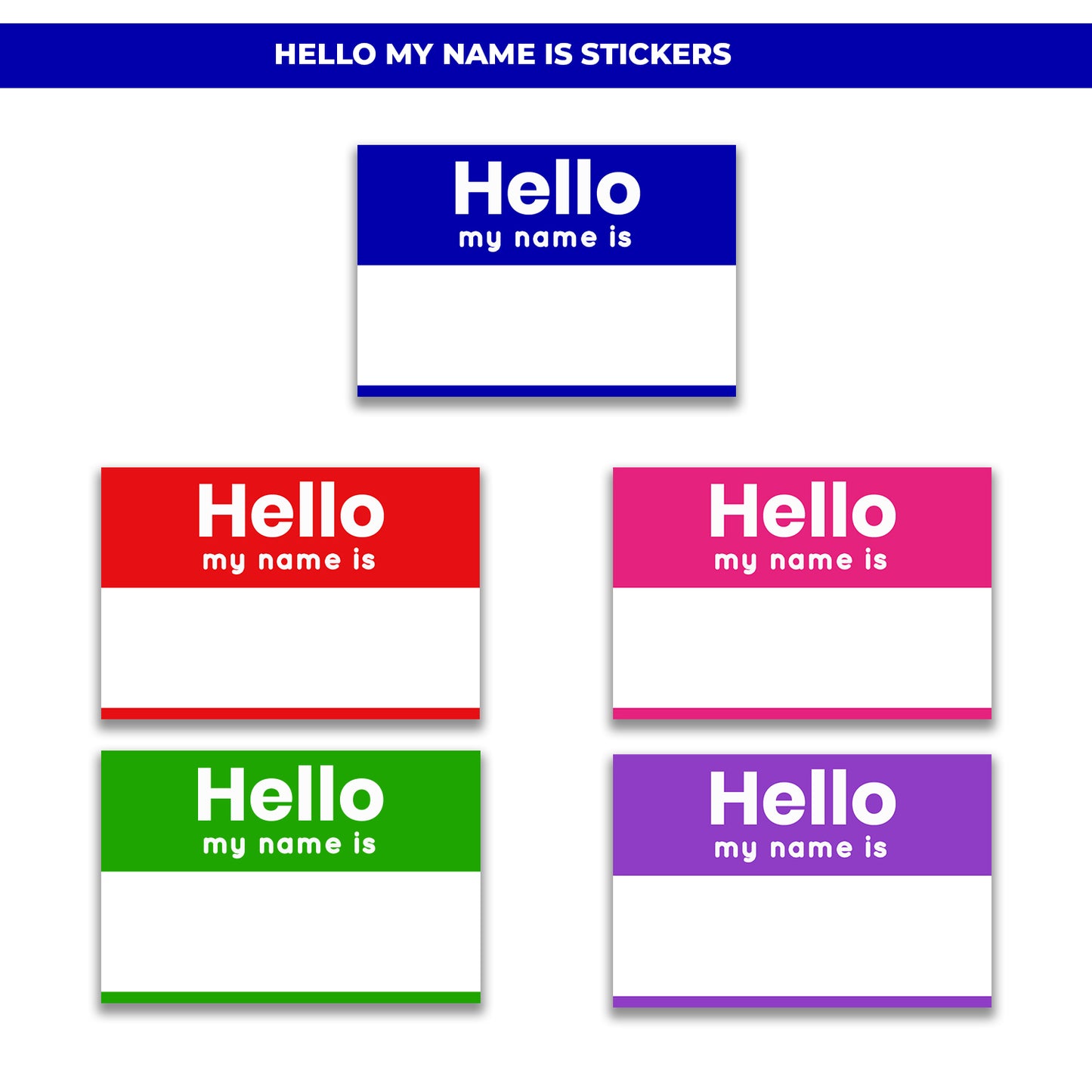 Name Tag - 500 Labels/Roll - 2"x3" - Blue (Copy)- Milli Trial