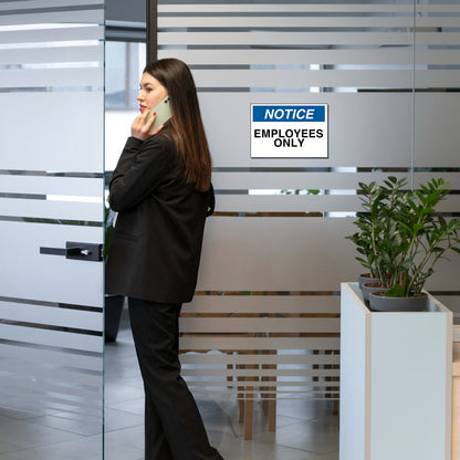 StickerJet Employees Only 3.5""x5"" and 5""x7"" Workplace Stickers - Pack of 5 Individually Cut Rectangle Premium Vinyl Decals, Waterproof, Weatherproof, Scratch-proof, UV resistant