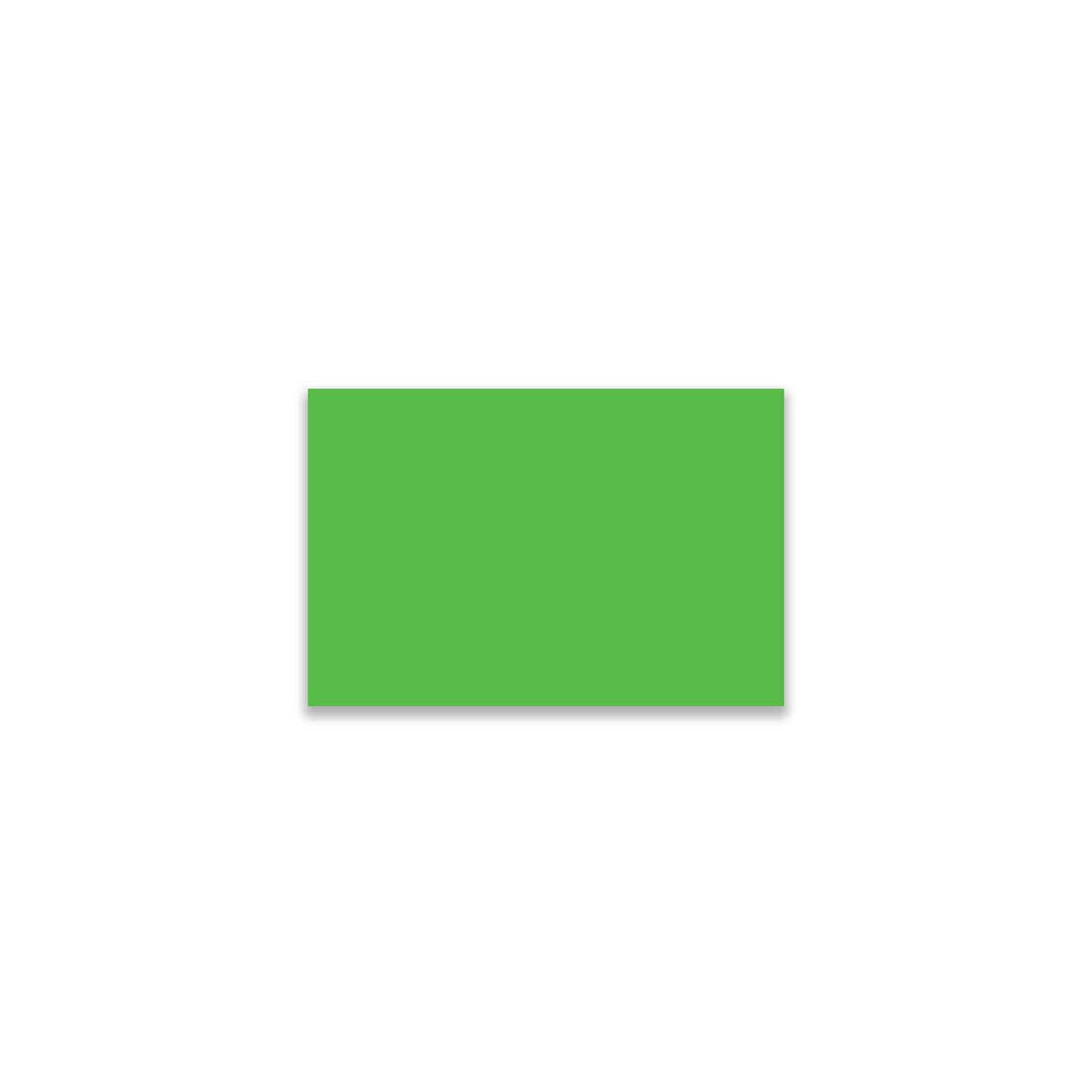 "Fluorescent Green Color Code Rectangle Labels, single solid rectangular colored label sticker for inventory and color coding on white background."