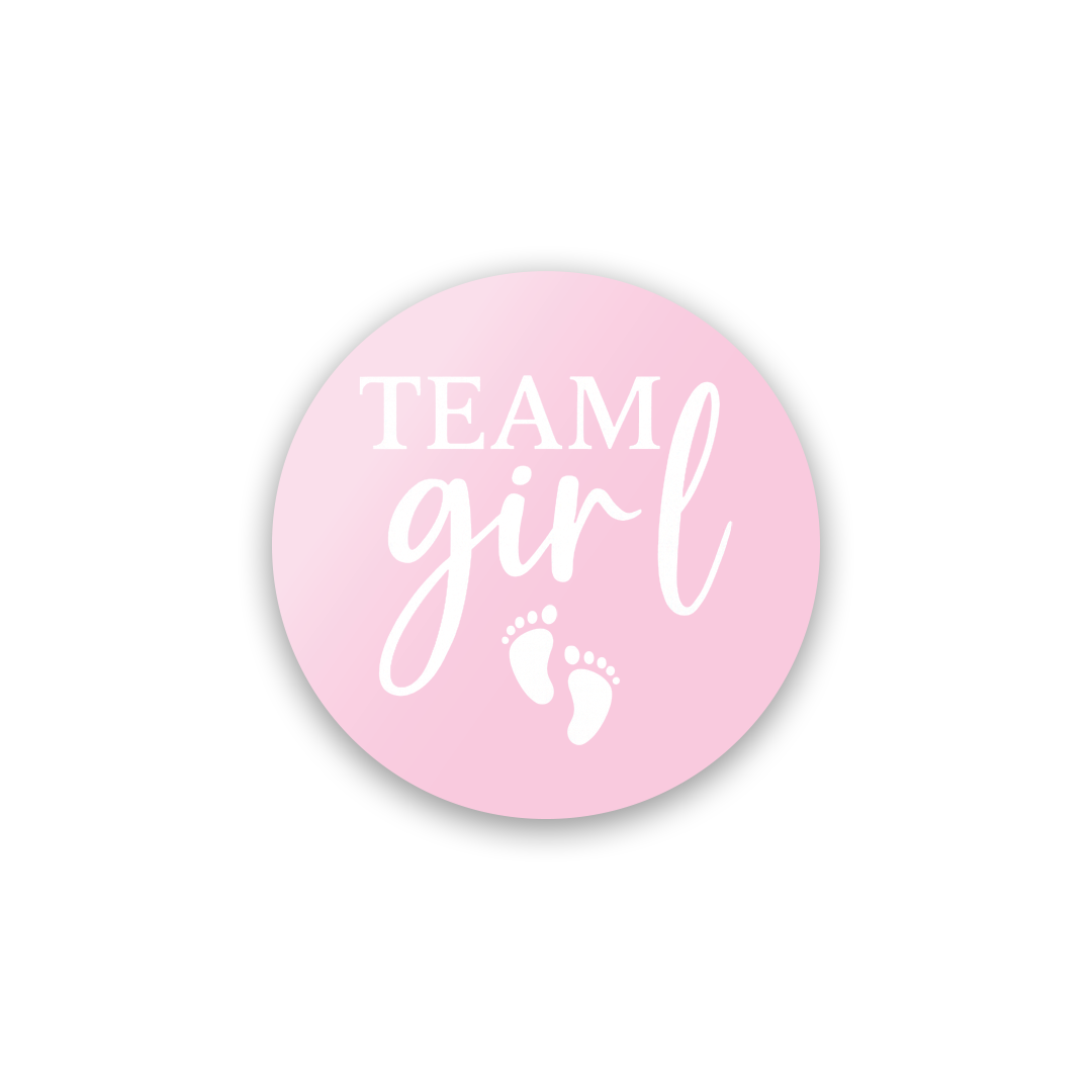 Gender Reveal Sticker – Baby Footprints Design