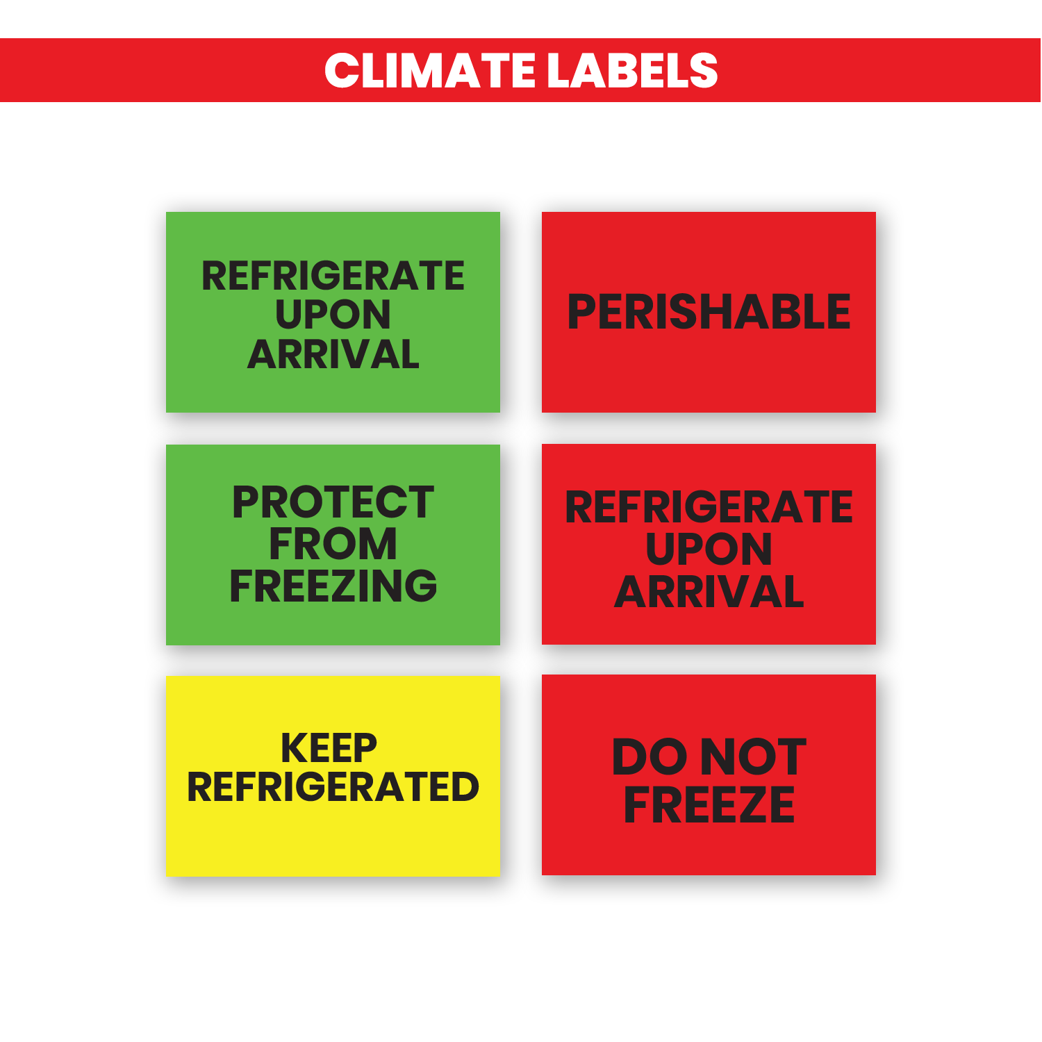Keep Refrigerated (Yellow) - Refrigerator Labels