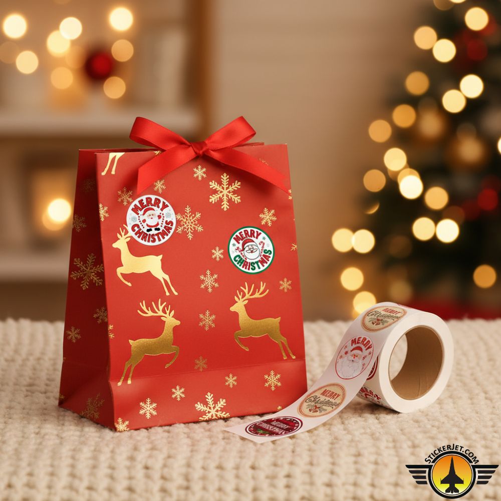 Christmas Sticker – Festive Merry Christmas Design