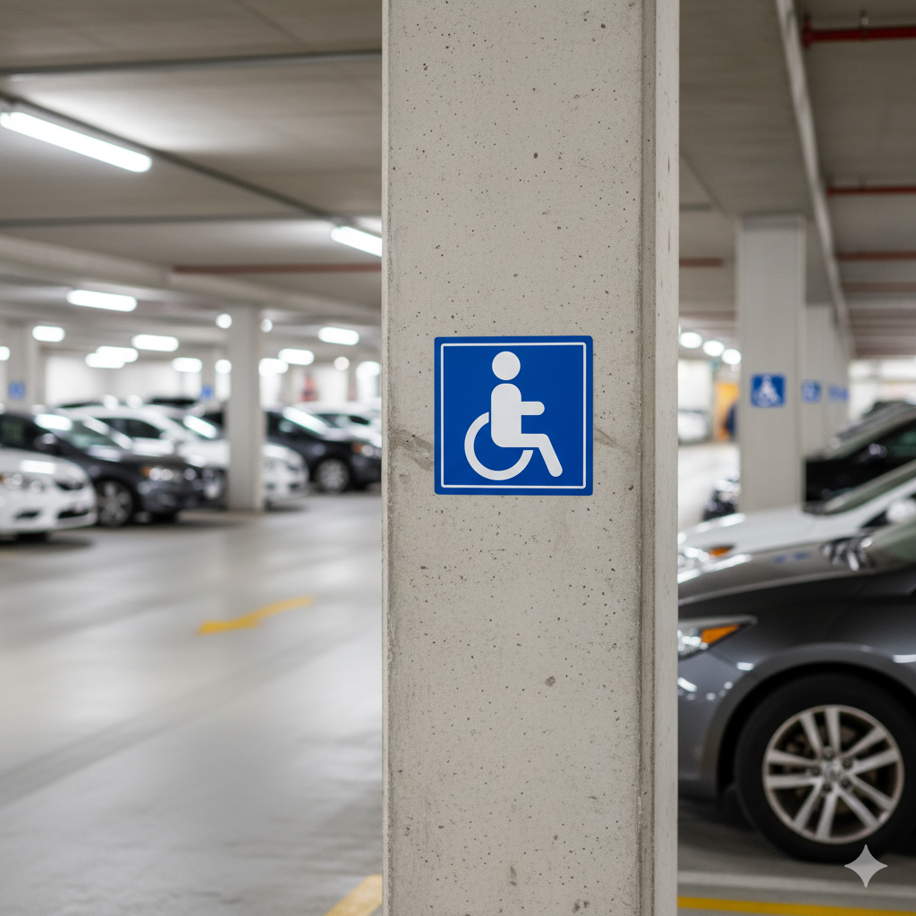 Handicap Wheelchair Accessible Vinyl Decals