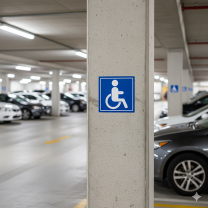 Handicap Wheelchair Accessible Vinyl Decals
