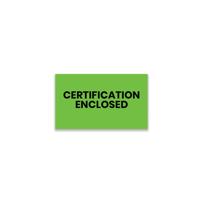 StickerJet Certification Enclosed – OSHA Receiving Labels – 3"x5" Rectangle Labels – 500 Qty/Roll – Paper, Easy Peel And Stick, Strong Adhesive, No Residue, Made In USA