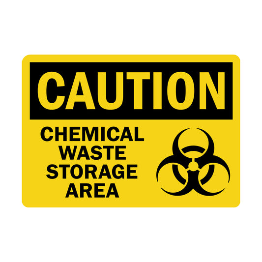 OSHA Caution: Chemical Waste Storage Area