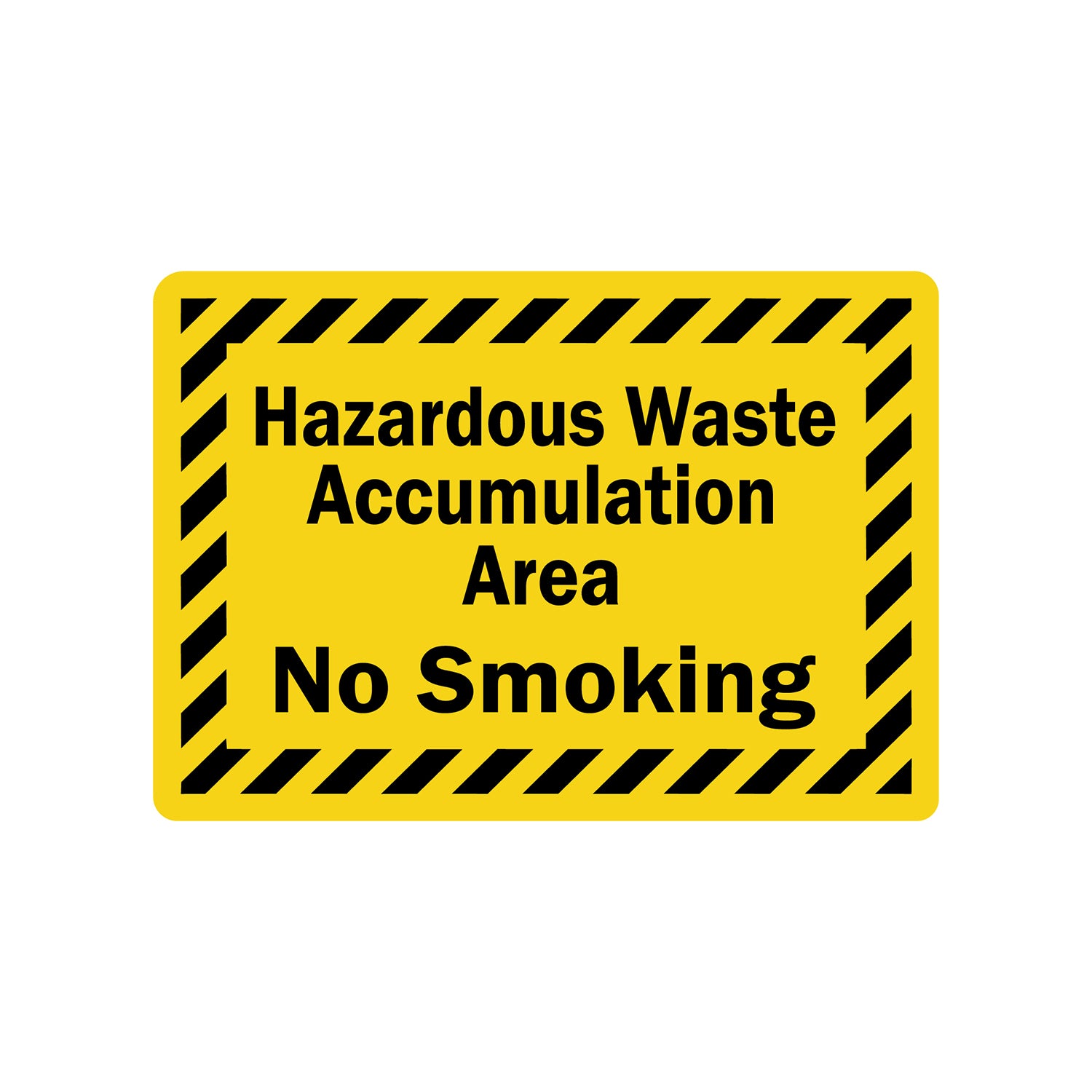 Hazardous Waste Accumulation Area No Smoking